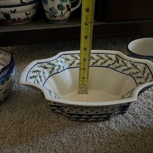 Christmas polish pottery dish.